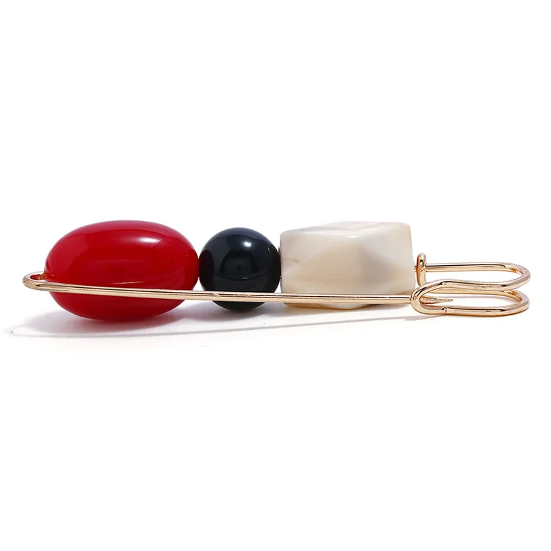 Luxury Large ABS Pearl Beads Safety Pin Brooch Clip Scarf Hat Sweater Pin