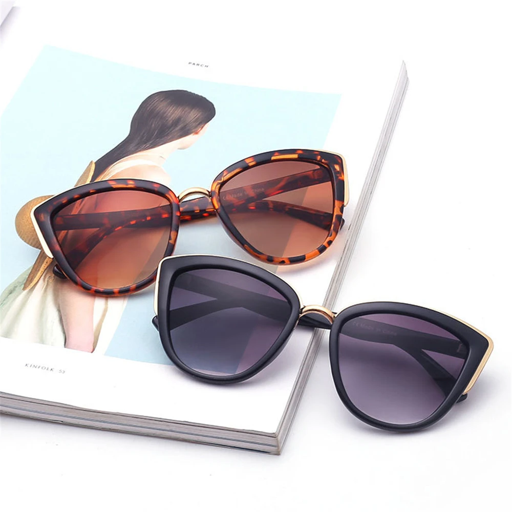 VIVIBEE Ladies Retro Big Cat Eye Sunglasses 2026 Trend Luxury Gradient Sun Glasses Fashion Cateye Elegant Shades for Women