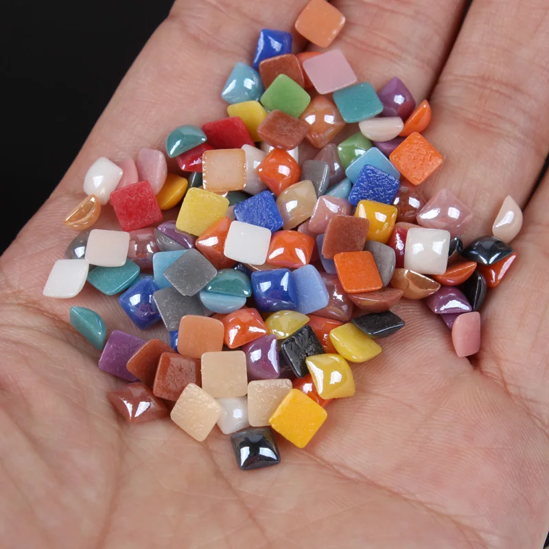 Mix Color 17 Color Square Ceramic Beads 4mm-10mm DIY Craft Flatback Stones and Nail art Accessories free shipping