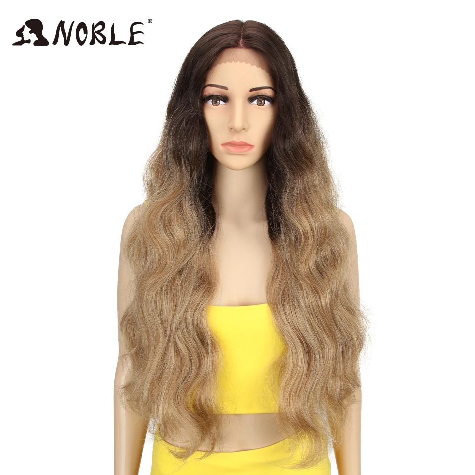 Mulia Wig Berombak Panjang untuk Wanita Hitam Sintetis Rambut Pirang Cosplay Wig 30 Inch Tahan Panas Afrika Amerika Sintetis Wig