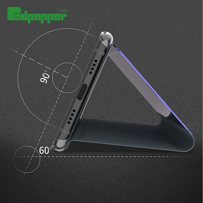 360 Smart Mirror Flip Case For Samsung S25 Ultra S24 FE S23 S21 Plus S20 Cover For Galaxy Note 20 10 9 A15 A35 A14 A54 A16 A55