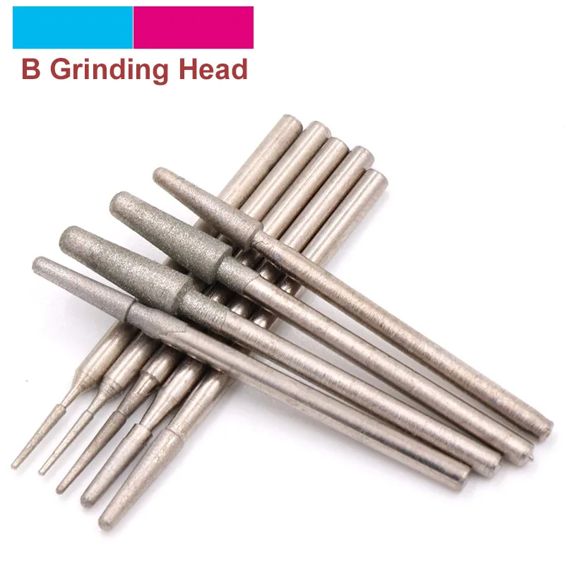 5/10pcs Grit 600/1200 Diamond Grinding Head 1-4mm Rotary Drill Bits Burrs Metal Stone Jade Engraving Carving Tools B Needle