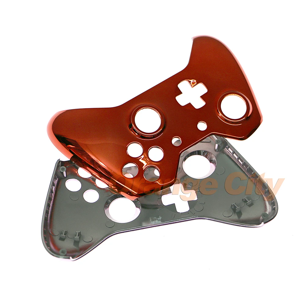 ChengChengDianWan Plated chrome Solid Front Top Up Shell Case Faceplate for Xbox One XBOXONE Controller Housing Cover 20pcs/lot