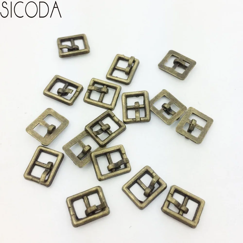 SICODA 20PCS 4MM Diy bjd blyth doll buckle shoes accessories mini ultra-small Japanese word buckle belt buckle