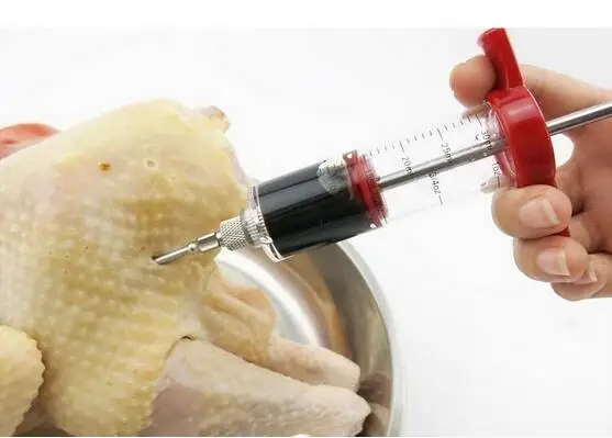 Marinade Injector Flavor Syringe Cooking Meat Poultry Turkey Chicken BBQ Tool