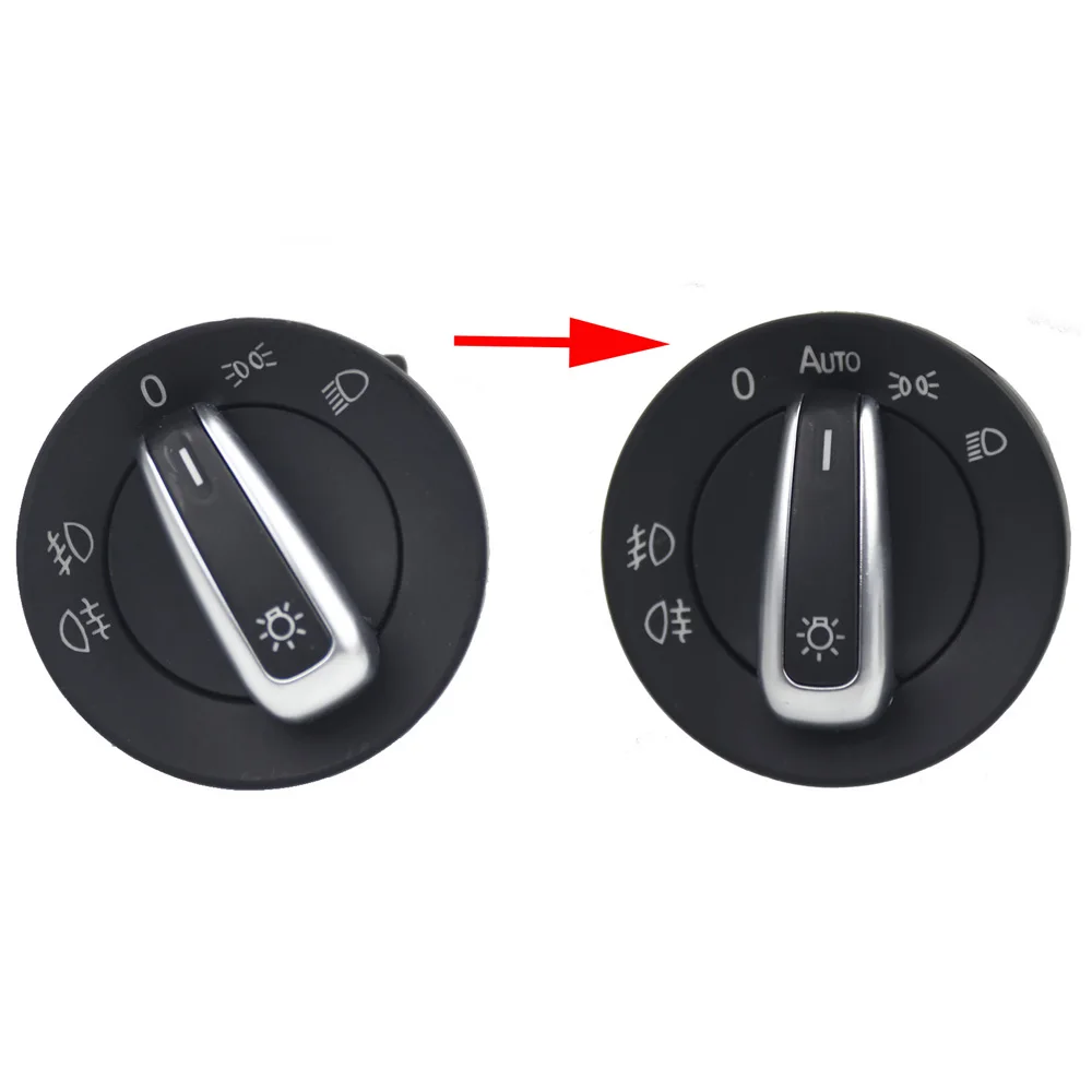 Car Chrome Light Switch Auto lamp Sensor Light For VW Golf 4 MK4 New Jetta MK4 Passat B5 Polo Bora Beetle 3BD 941 531 + AUTO