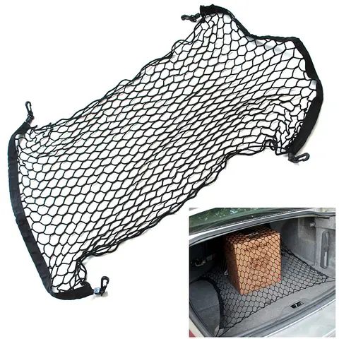 Car trunk storage organizer nylon mesh net funduoo