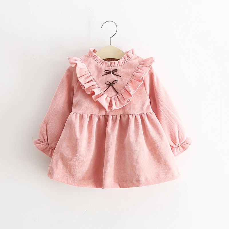 Autumn Winter Baby Girl Dress Tutu Princess Birthday Dress Kids Long Sleeve Dress Children Warm Think Clothing