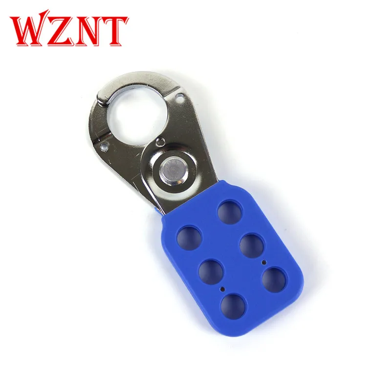 Free shipping 25mm Blue 6 hole Vinyl Coated  Safety Lock out Tag out Hasp