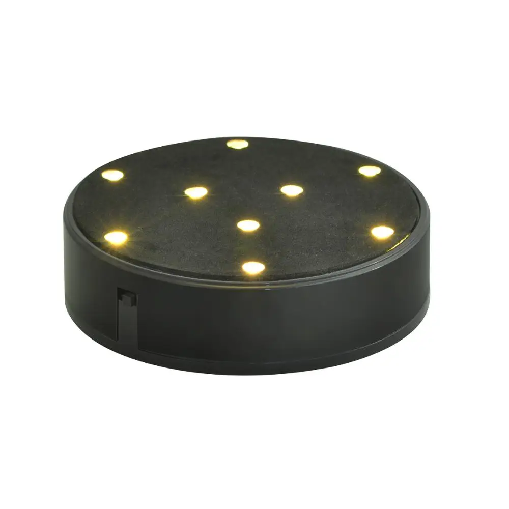 Super brilhante 4 polegada 10cm led base de luz coaster 9leds sob vaso centerpiece decoração iluminação para eventos festa casamento casa