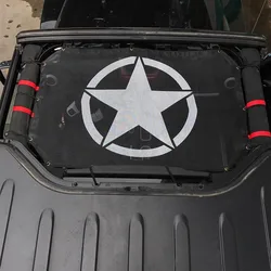 Eclipse Sun Shade - Black Mesh FOR 2007-2018 Jeep Wrangler JK JKU 2-4Door Sun Shade Top Net Cover Black Roof Mesh