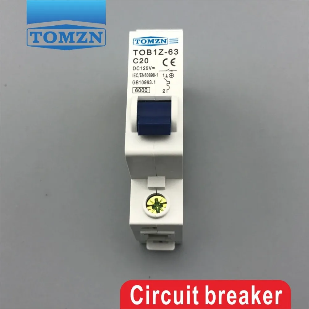 1P 20A 20Ampere DC 125V  Circuit breaker MCB direct-current C curve