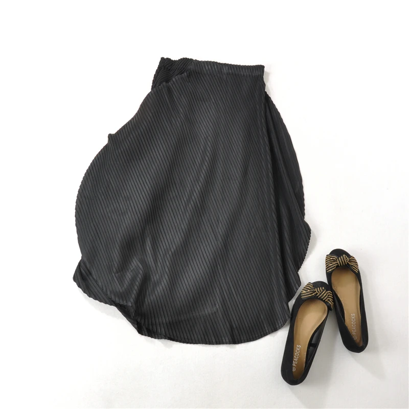 HOT SELLING Three-dimensional curved lace elastic waist pleated skirt pleated skirt IN STOCK