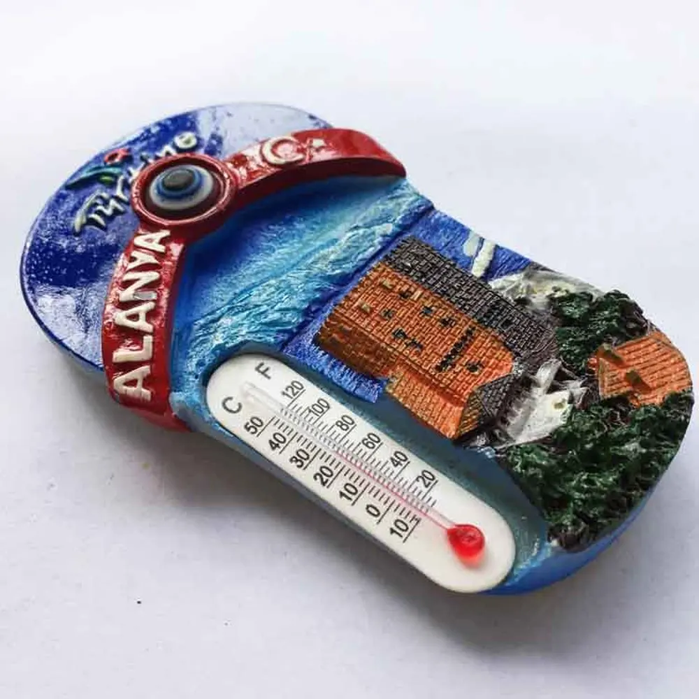 NEW Arrival Alanya Turkey Fridge Magnets Tourist Souvenirs Resin Handmade Refrigerator Magnetic Stickers Home Decorations