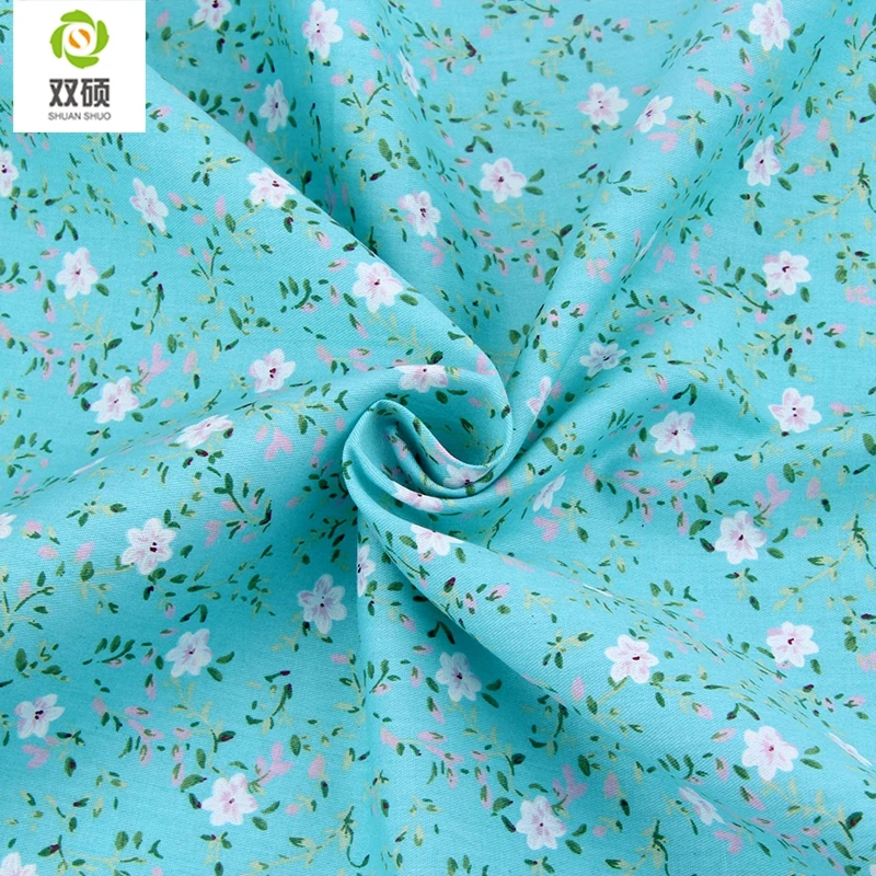 Bule Color Patchwork Cotton Fabric Fat Quaters Tilda Cloth Quilting Patchwork Fabrics For Sewing Doll Choth 12-25PCS/LOT 40*50CM