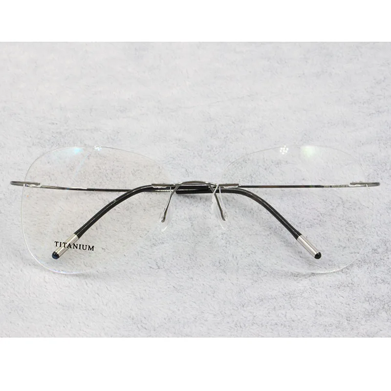 BCLEAR Titanium Rimless Fashion Designer Eyeglasses Optical Glasses Frame Men and Women Eyewear Lightweight Flexible Spectacle