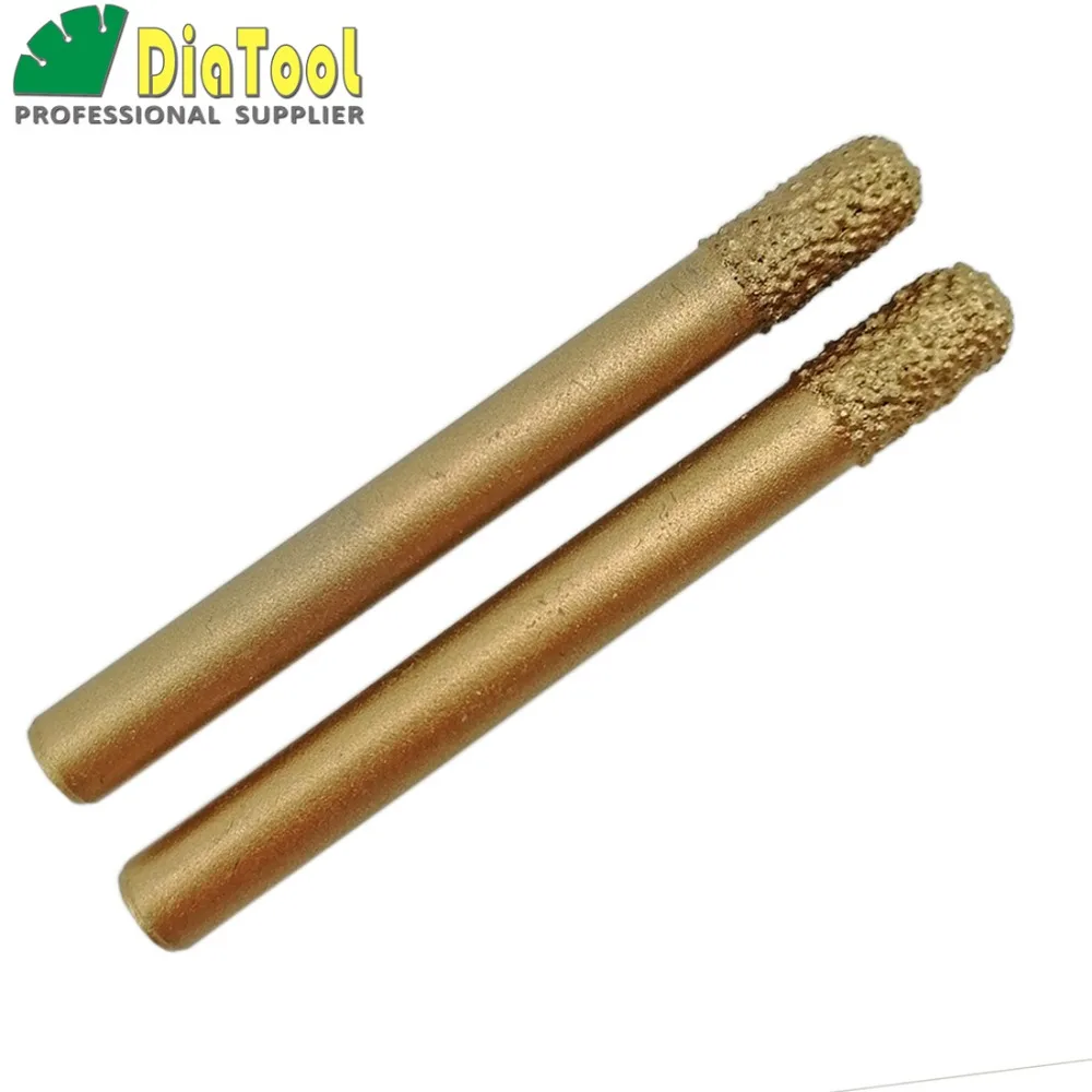 

SHDIATOOL 2pcs 6/12mm CNC STONE Engraving Bits /CNC Tool, Stone Carving Tools, Cylinder Ball-end Cutter, Diamond Burrs, End Mill