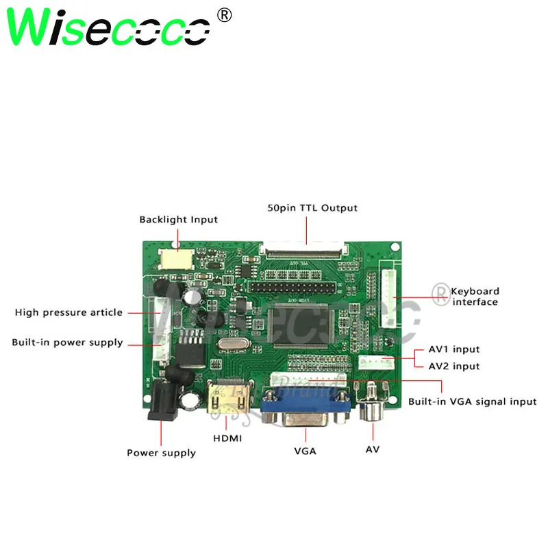 /VGA/AV Control Driver Board + 8 "Inci HE080IA-01D 1024*768 IPS High-Definition LCD Display untuk Raspberry Pi