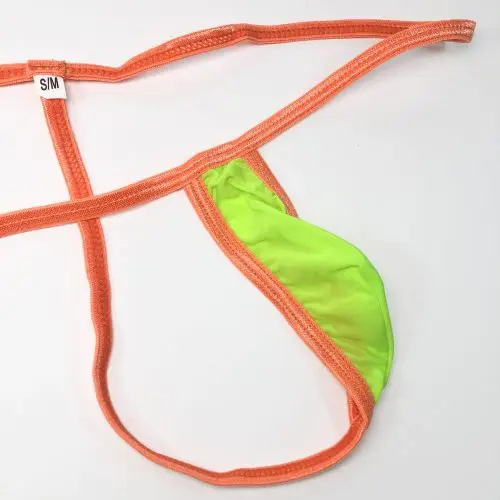 Mens String Thong FUN Tiny Pouch Cannot Covered Soft Thin Jersey solid color G2032 Japanese style jj thong