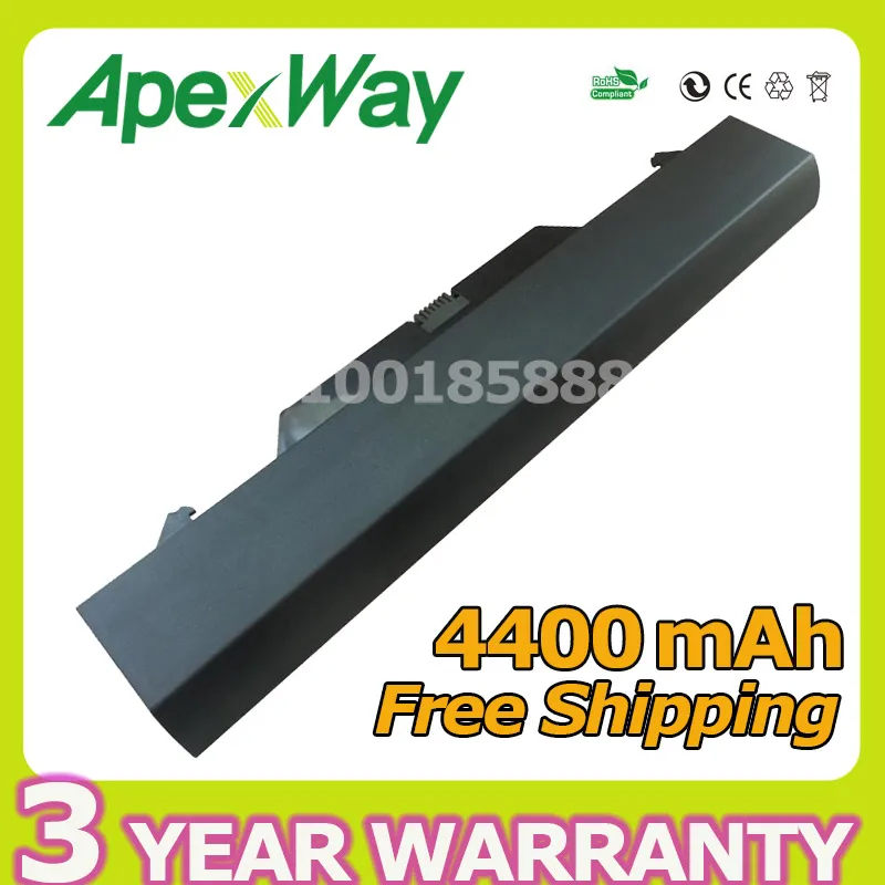 Apexway 4400mAh 6cell Laptop Battery for HP ProBook ZZ06 4510s 4515s 4710s 72032-001 HSTNN-OB88 HSTNN-XB88 NBP8A157B1