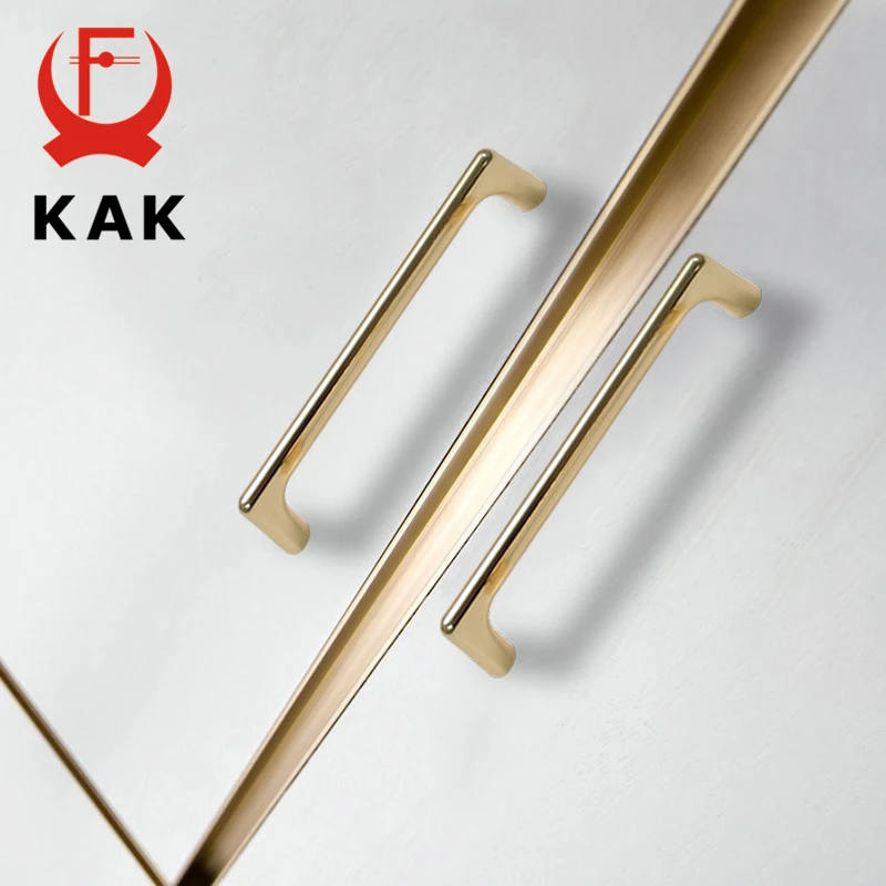 KAK – poignée de meuble en or brillant, couleur unie, idéale pour placard de cuisine