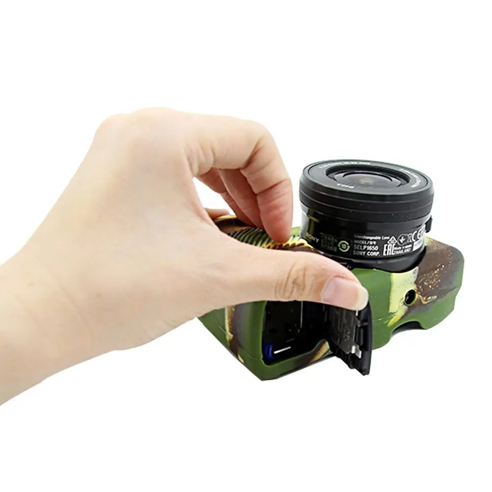 Funda protectora de silicona de goma para Sony Alpha A6400 A6300, funda de piel con marco Protector