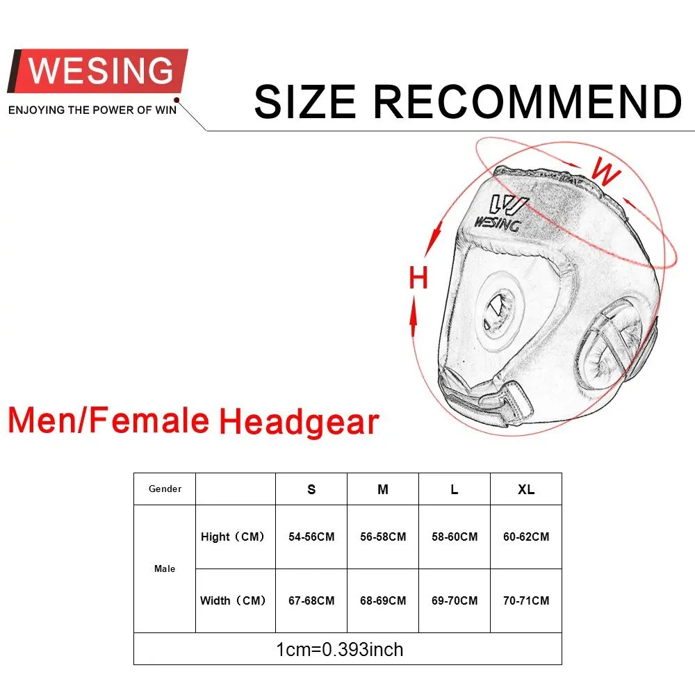 Wesing IBA Approved Boxing Head Guard Half-covered Helmet Professional Sanda Martial Arts Competition Protector Head Gear