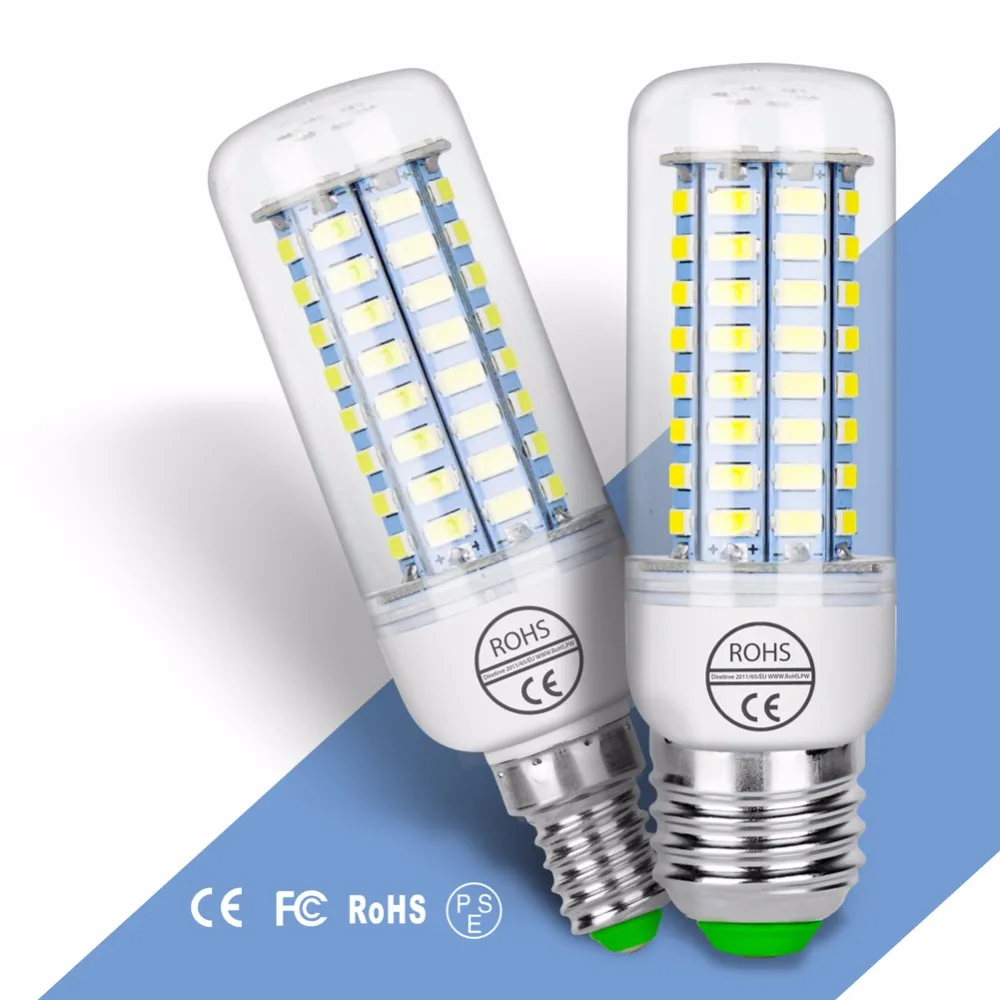 E14 Led Lamp E27 Corn Bulb GU10 Bombillas Led 220V Candle Lights SMD 5730 Ampul 24 36 48 56 69 72leds Energy Saving Light 240V