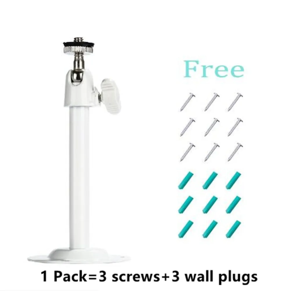 1Pack White Metal Security Camera Wall Mount,Adjustable Indoor/Outdoor Mounting Bracket Designed for Arlo, Arlo Pro, CCTV Camera