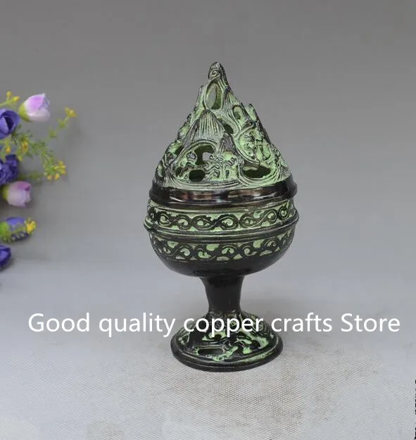 Collection archaize Bronze Tower incense burner crafts home decoration