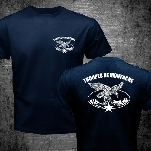 

New France Troupes de Montagne Chasseurs Alpins Mountain Brigade Army T-shirt Double Side