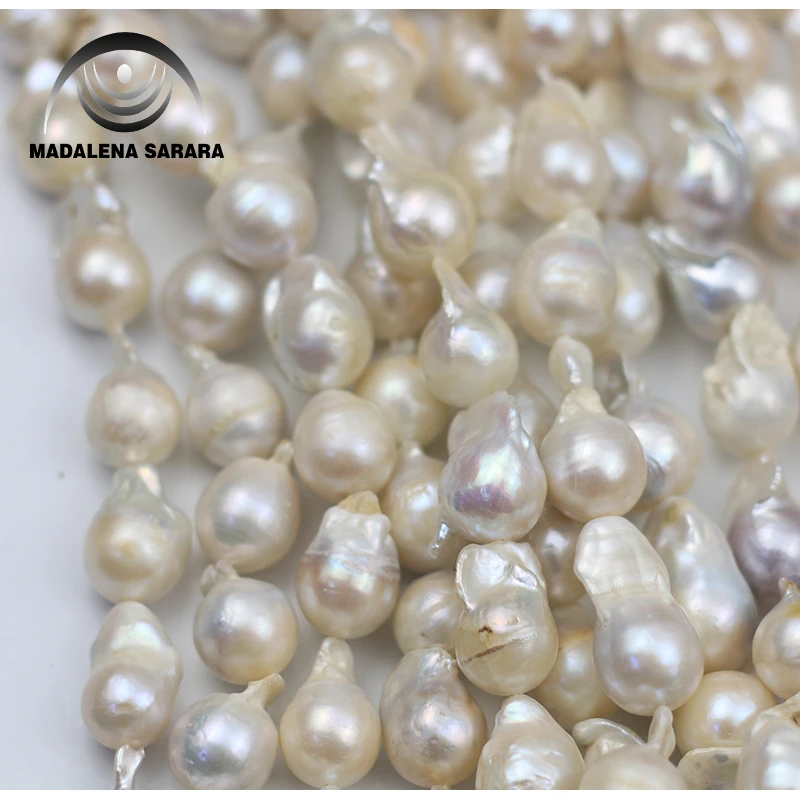 MADALENA SARARA 13mm  Freshwater Baroque Pearl Necklace  Jewelry Making Near Irregular Shape