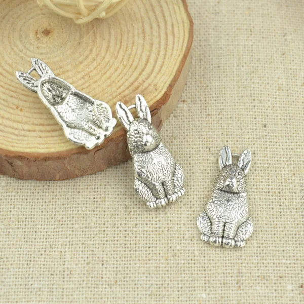 15 pcs 26*13 mm Antique Tibetan Silver Charms Bracelet Necklace Pendant  New Fashion Alloy charm rabbit 2315