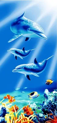 Ocean Dolphin Bath Towel Microfiber For Adults Beach Towel Microfiber Travel Quick Drying Bathroom Towels Terry