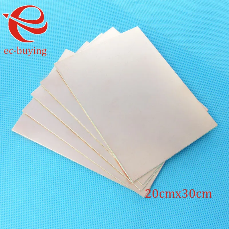 PF PCB Single Side Copper Clad Plate DIY PCB Kit Laminate Circuit Board 20x30cm 1.4mm Bakelite Universal Board Practice 20*30cm