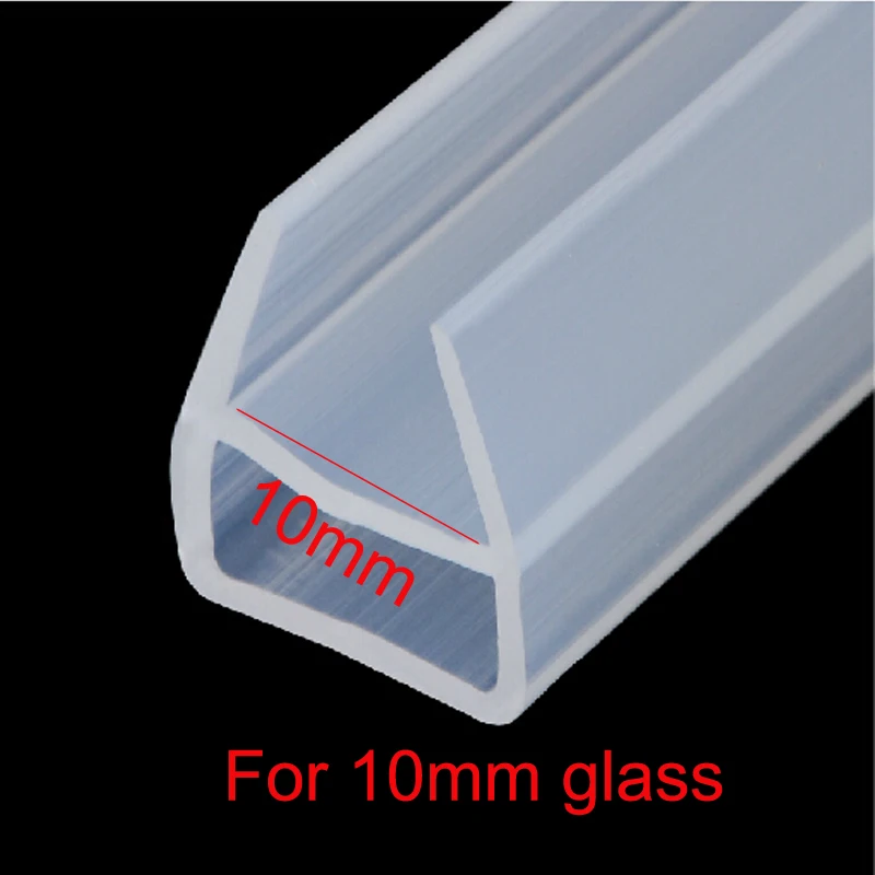 

3 meters U shape bath shower screen door window silicone rubber seal strip weatherstrip for 10mm glass