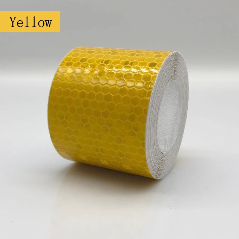 Reflective Bicycle Stickers Adhesive Tape for Bike Safety White Yellow Bike Stickers Bicycle Accessories