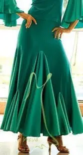 

Modern dance Ballroom dance skirt stitching irregular satin skirt S10013 Ding modern complexion