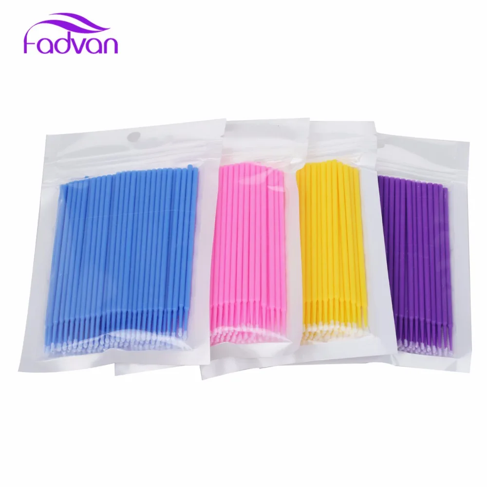 FADVAN 100 Pieces/Lot Disposable Makeup Brushes Individual Lash Micro Brush Eye lash Extension Tools Applicators Mascara Brush