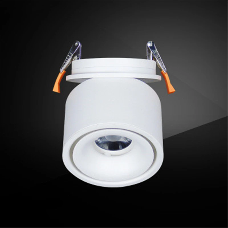 10X LED Downlight Stretch COB Downlight 3-15W AC85-265V Adjustable 90 Degree Downlight 360 Rotating LED Interior Lighting