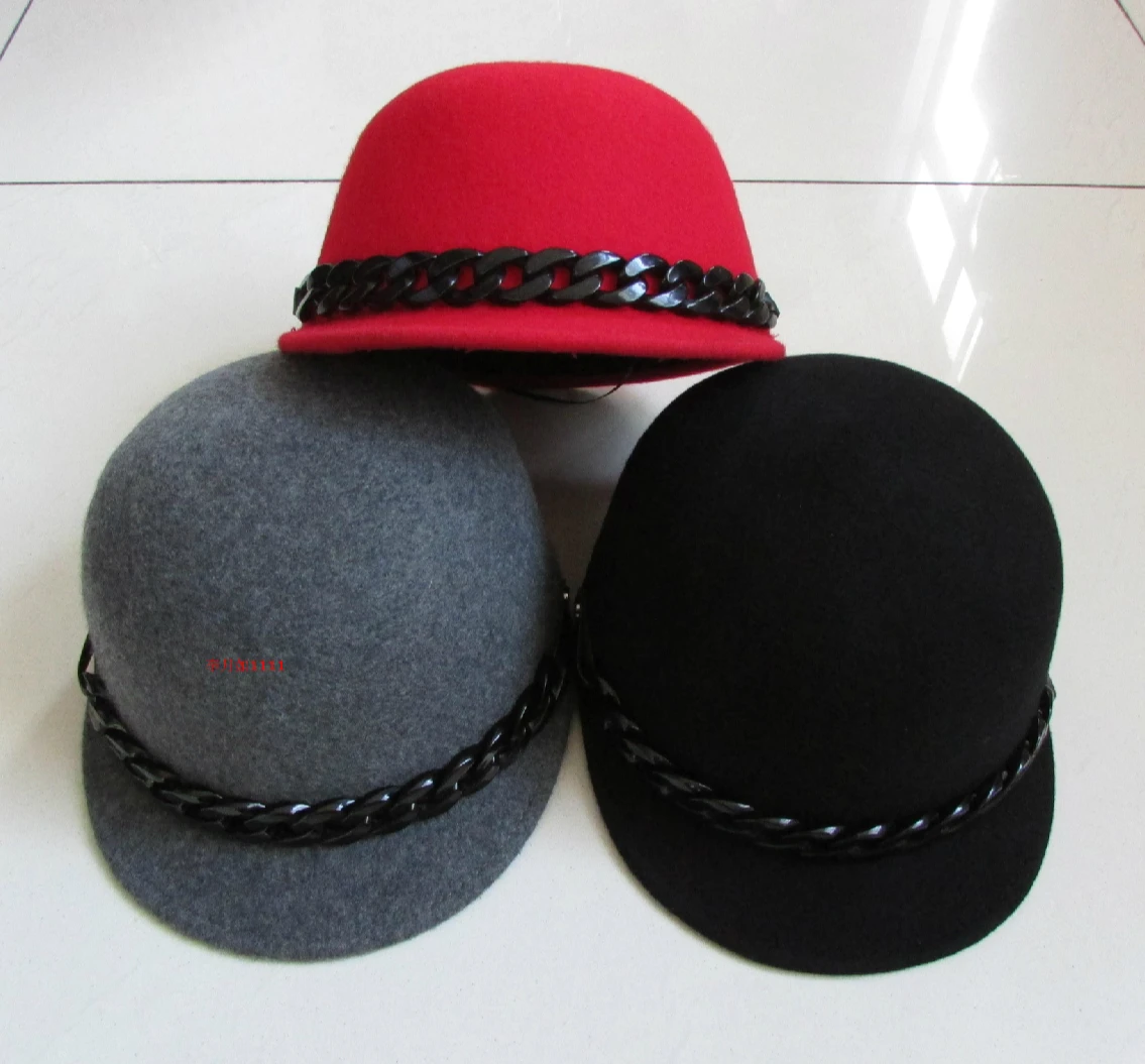 100 % Wool Fall Equestrian Hat Wool Knight Fedoras Cap Winter Wool Felt Fedora Hats Men Panama Jazz Trilby Caps B-8140