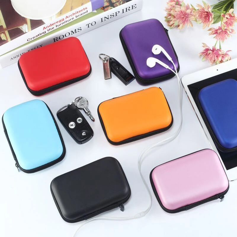 Rectangle Storage Bag Mobile Phone Data Cable Charger Fingertips Package Zipper Bag Portable Zip Lock Organizer Case Storage Box