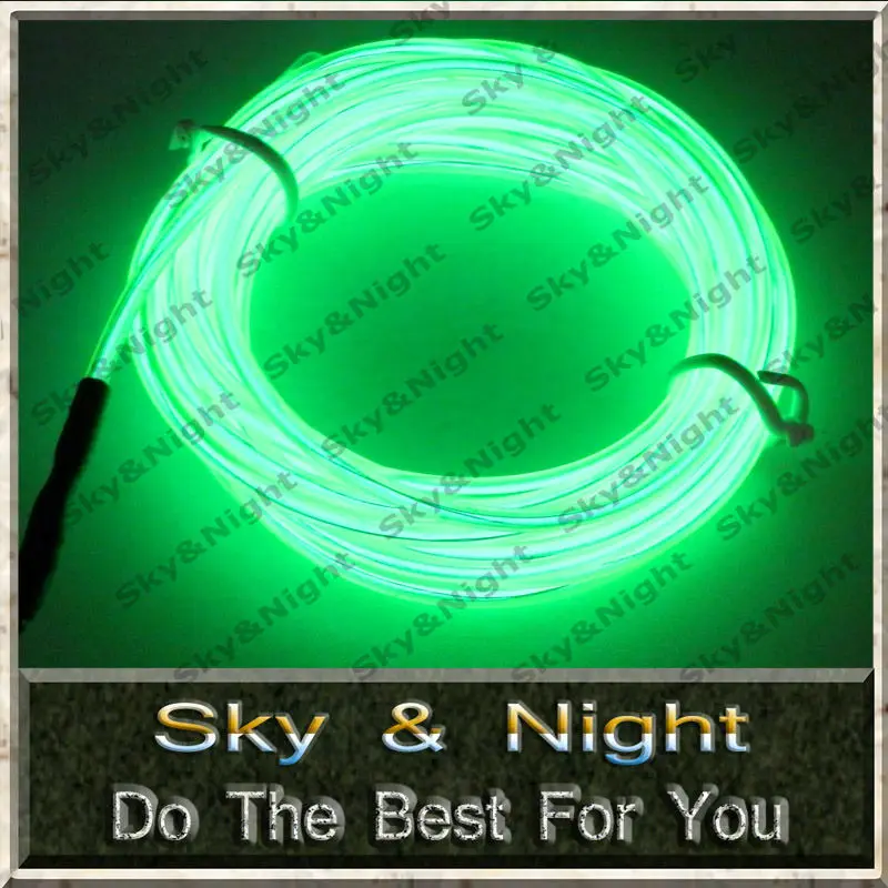 Durable Colorful 3M EL Wire Tube Rope Battery Powered Flexible Neon Cold Light Car Party Wedding Decor With Controller