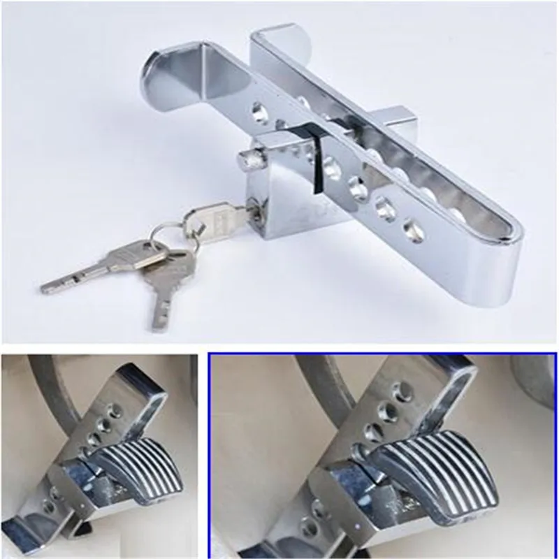

1 x Car Brake Clutch Pedal Lock Steel Stainless Anti-Theft Strong Security For Clutch Pedal Accelerator Steeling Wheel locks