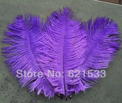 New!100PCS/LOT 8-10inch 20-25cm Purple Pretty  Ostrich Feathers for Wedding Decorations