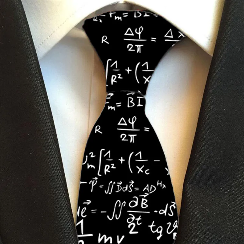 Men's Fashion Plaid Ties 8cm Black Creative Novelty Necktie 3D Printed Tie For Men Funny Party Wedding Accessories