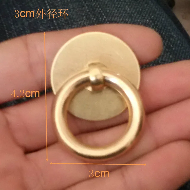 Chinese antique copper door rings round simple copper ring in the hands of the classical drawer cabinet handle copper ring