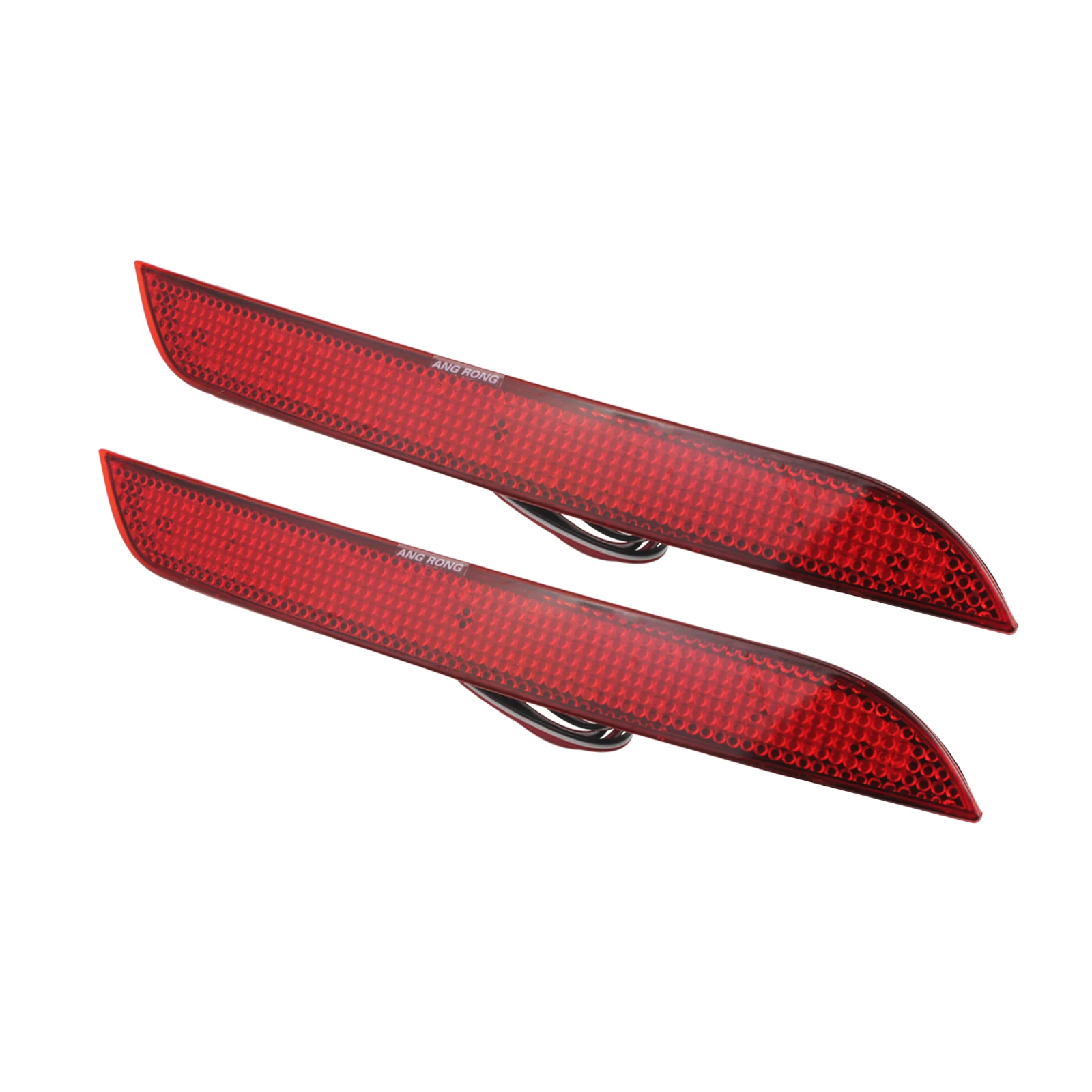 ANGRONG 2X Red Lens Rear Bumper Reflector Reverse Stop Light For BMW 5 Series F10 F11 F18