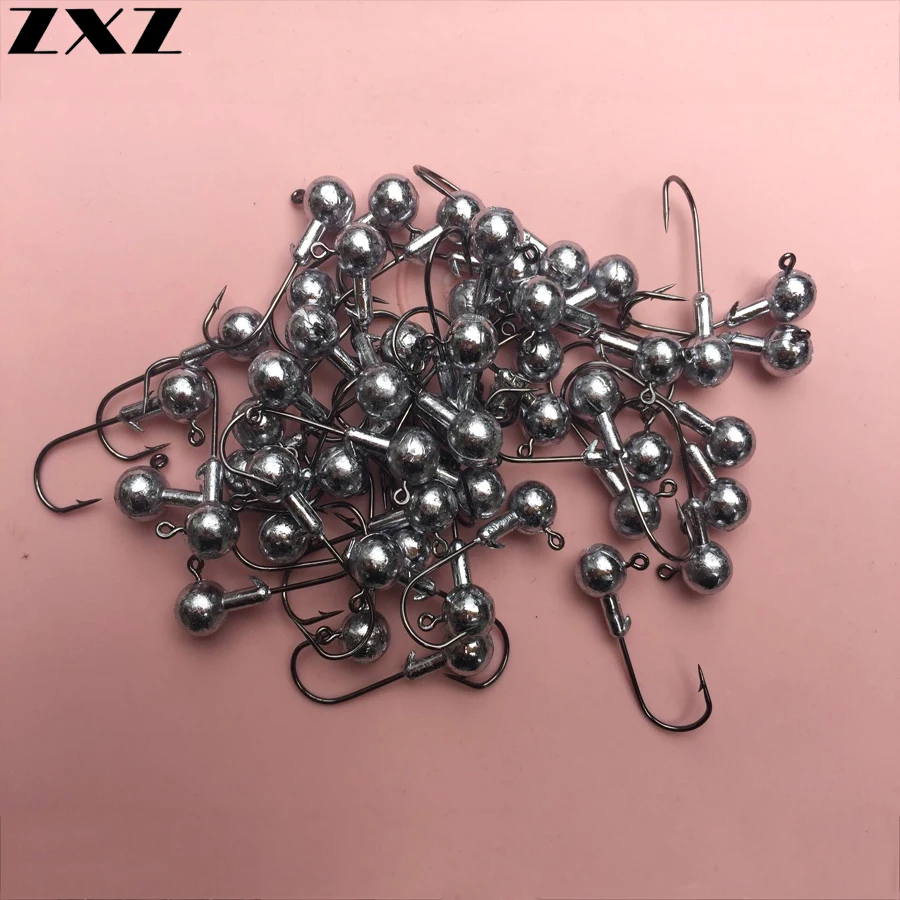 10pcs/lot Super Sharp Fishing Hook 1g 2g 5g 7g 10g Weight Crank Jig Head Hooks Lead Jig Lure Hard Baits Soft Worm Fishing Tackle