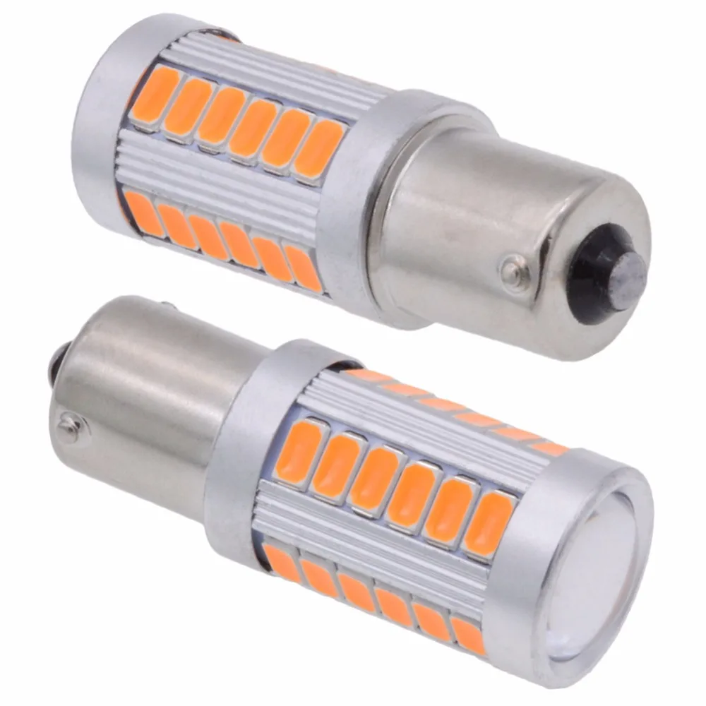 4pcs 1156 BAU15S PY21W 150 Degree S25 1056 1156PY Orange Red Whtie Blue Car LED Lamp Turn Signal Light DC 12V 33-SMD 33 SMD 5630